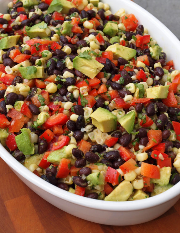 Victory Fitness: Black Bean Salad with Corn, Red Peppers, Avocado ...