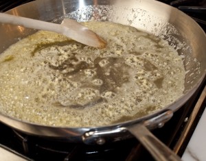 cajun-bbq-shrimp-cooking-garlic