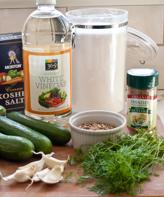 What are some recipes for making kosher dill pickles?