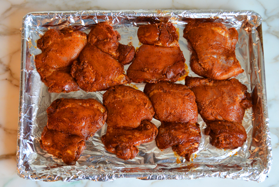 Broiled Spicy Chicken Thighs with Sweet & Tangy Honey Glaze
