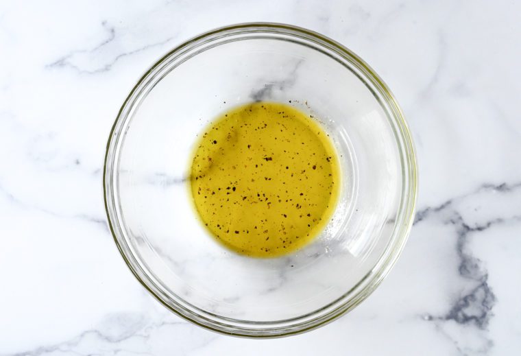 lemon and olive oil in bowl