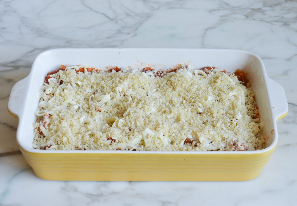 ready to bake with crispy panko topping