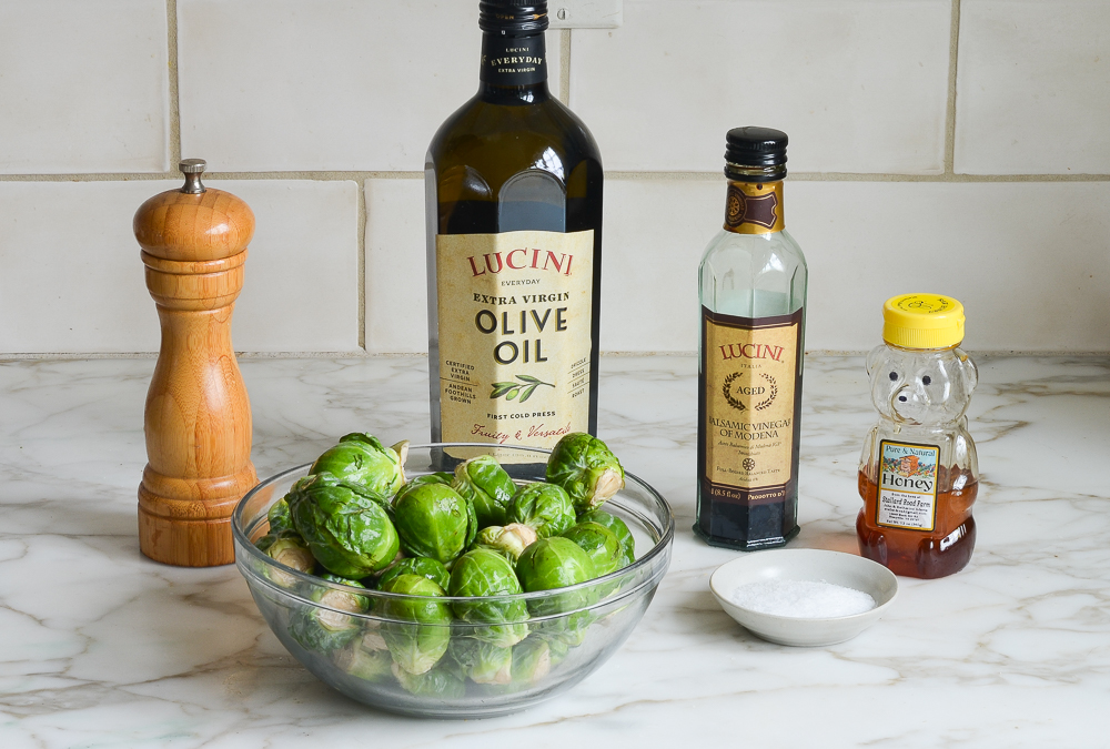 ingredients for roasted Brussels sprouts