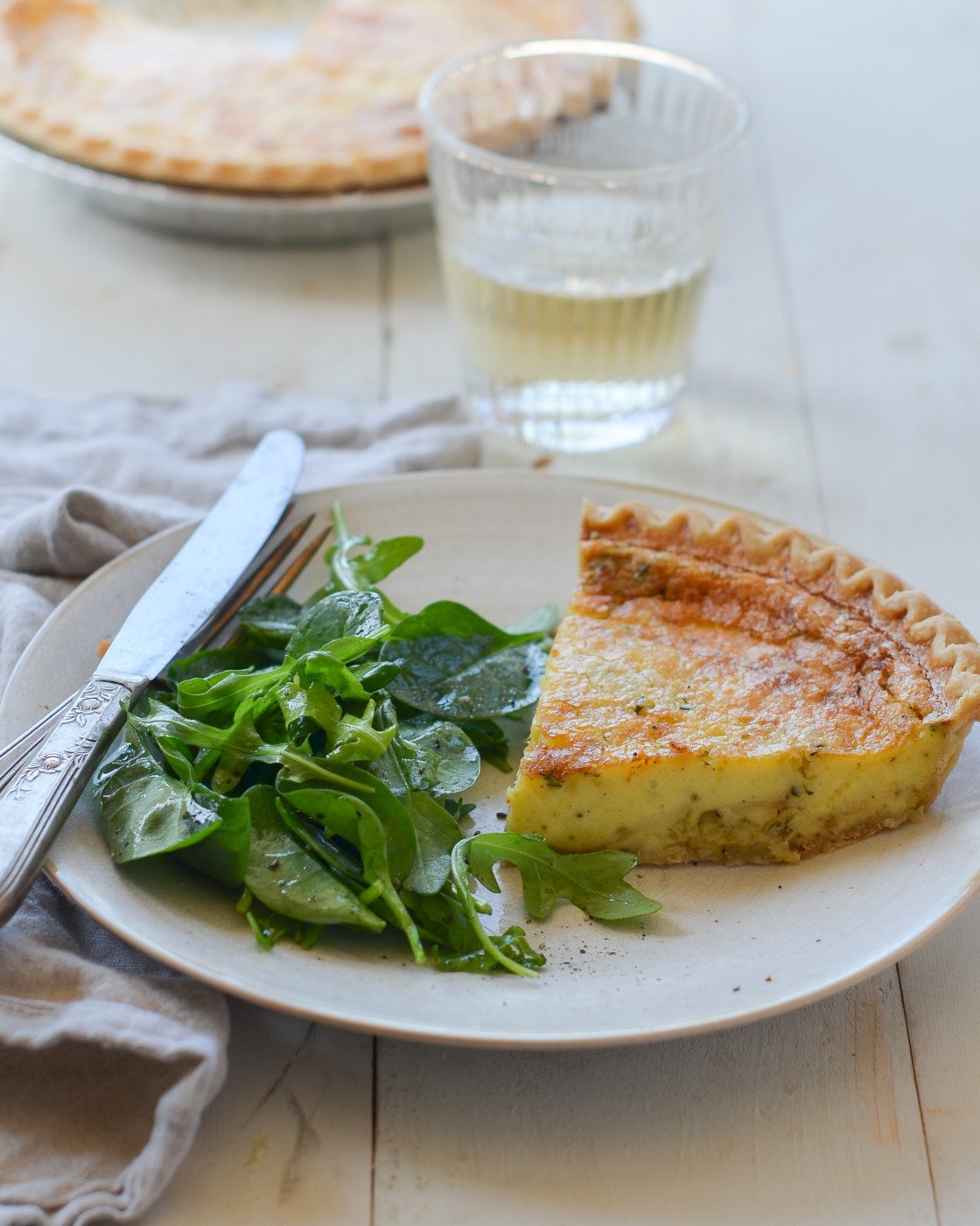Parmesan & Leek Quiche Once Upon a Chef