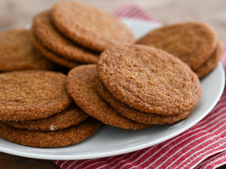 plate of ginger cookies