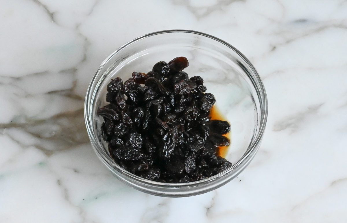 raisins soaking in rum