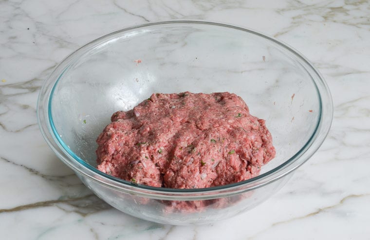 lamb burger mixture