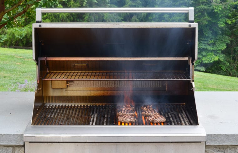 lamb burgers on the grill