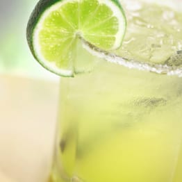 Line wedge with a margarita.