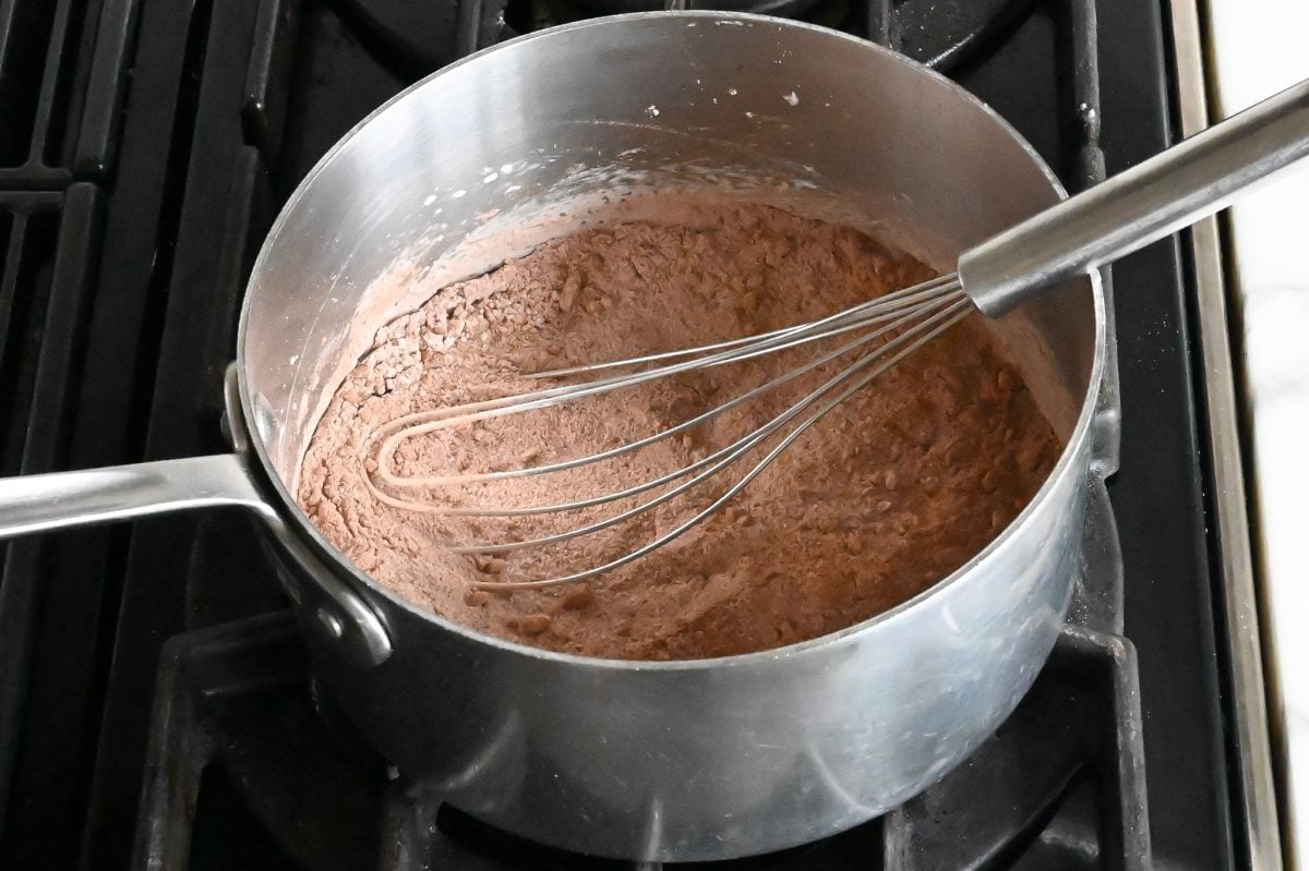 whisking the dry ingredients