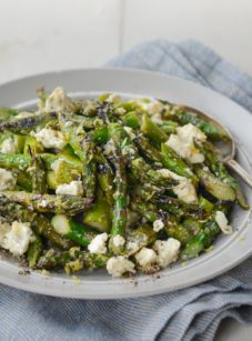 Grilled Asparagus Salad with Lemon and Feta