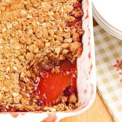 apple cranberry oat crumble