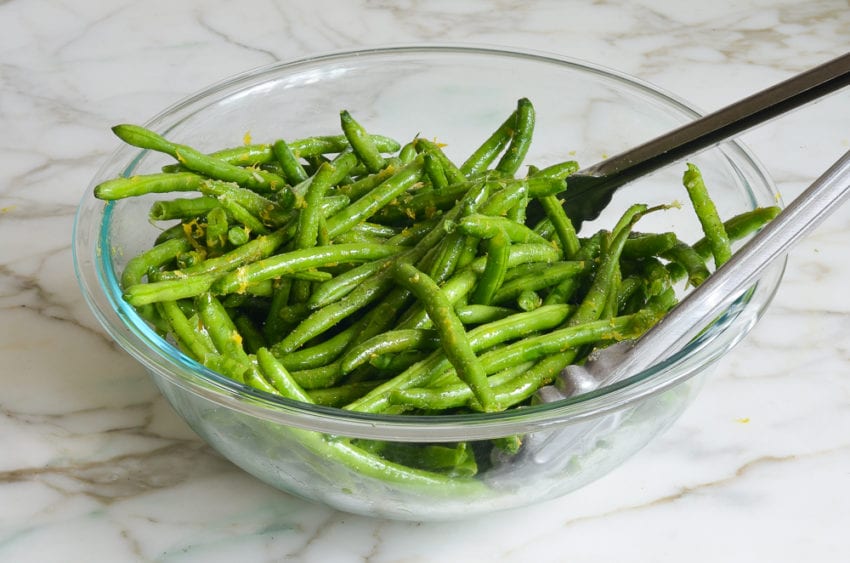 Roasted Green Beans with Garlic, Lemon, Pine Nuts & ParmigianoReggiano