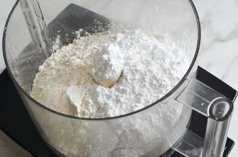 dry ingredients for crust in food processor