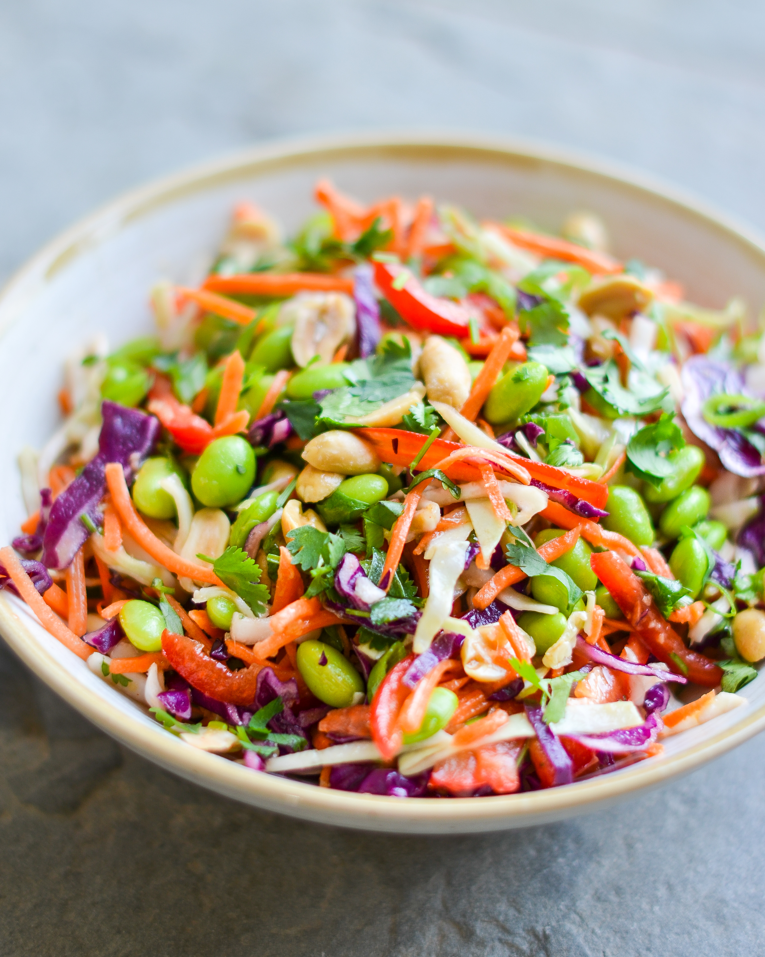 muskel Dodge bent Asian Slaw with Ginger Peanut Dressing - Once Upon a Chef