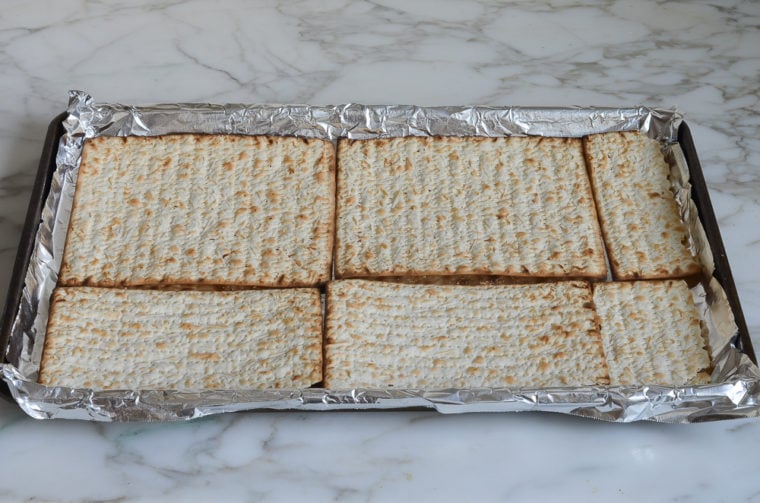 Chocolate Toffee Matzo Crack - Once Upon a Chef