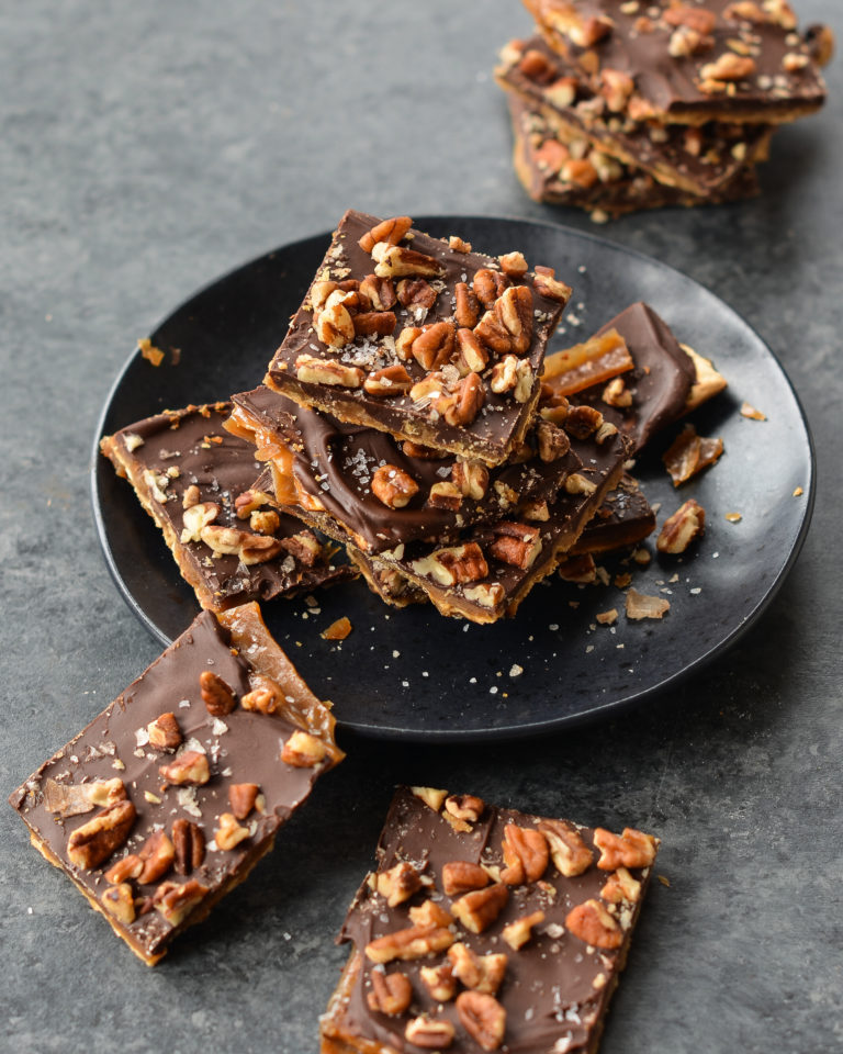Chocolate Toffee Matzo Crack - Once Upon a Chef
