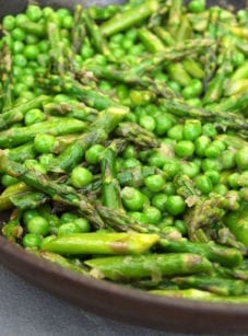 asparagus and peas
