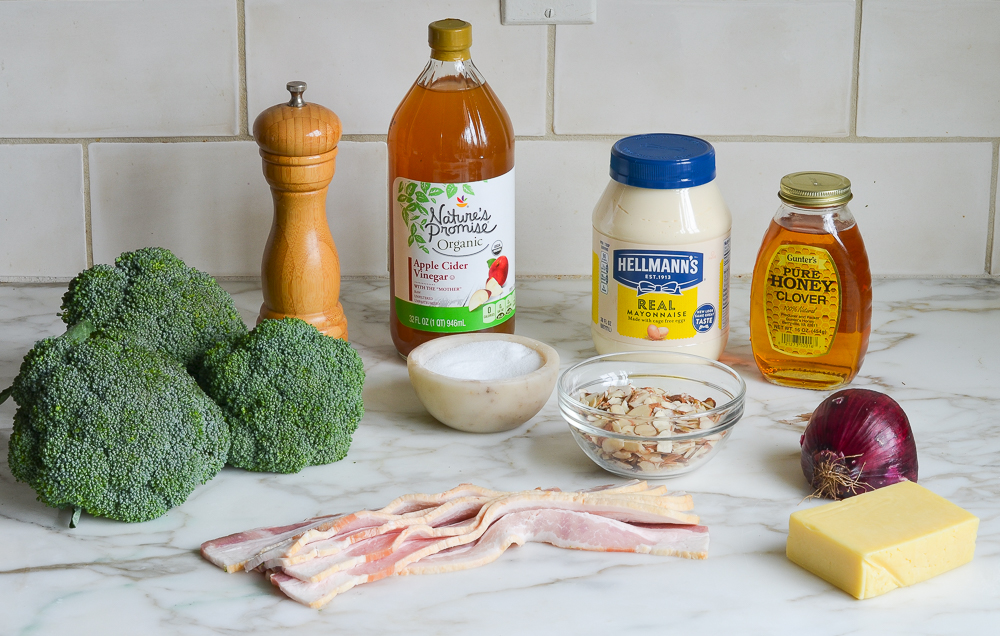 ingredients for broccoli salad