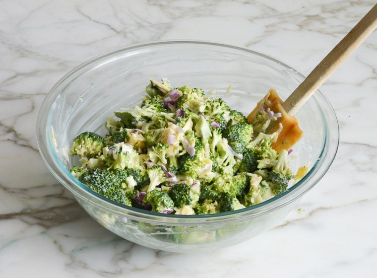 Broccoli Salad with Bacon, Cheddar & Almonds Once Upon a Chef