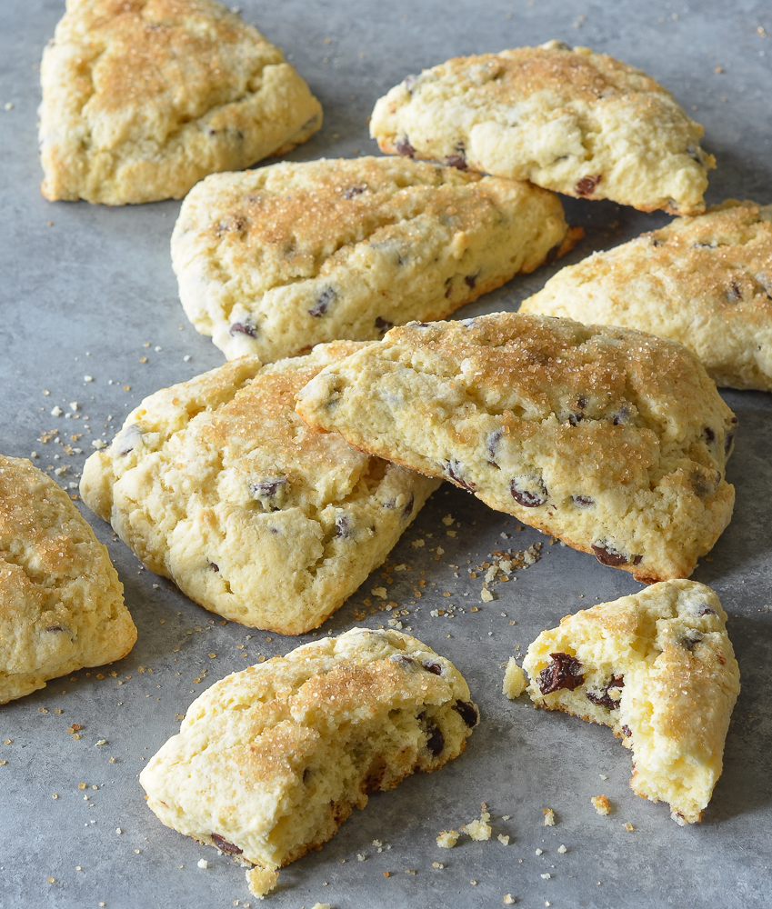 finished chocolate chip scones