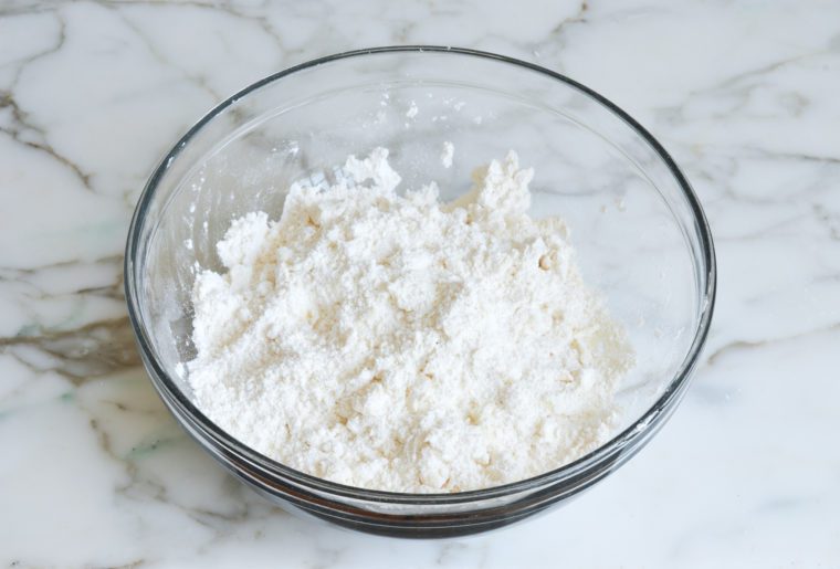 butter rubbed into dry ingredients