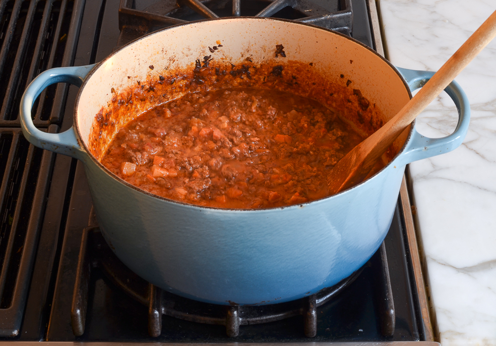 finished bolognese sauce