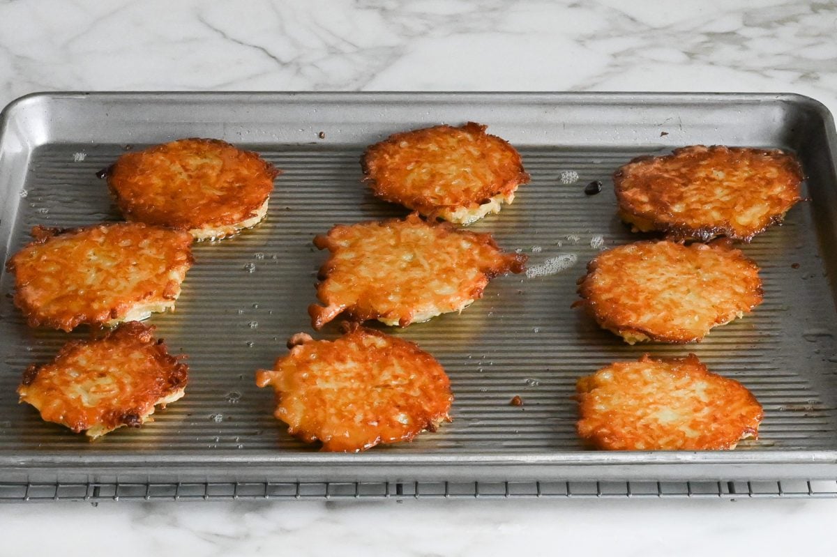 latkes after flipping
