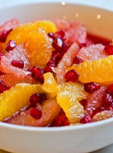 citrus and pomegranate fruit salad