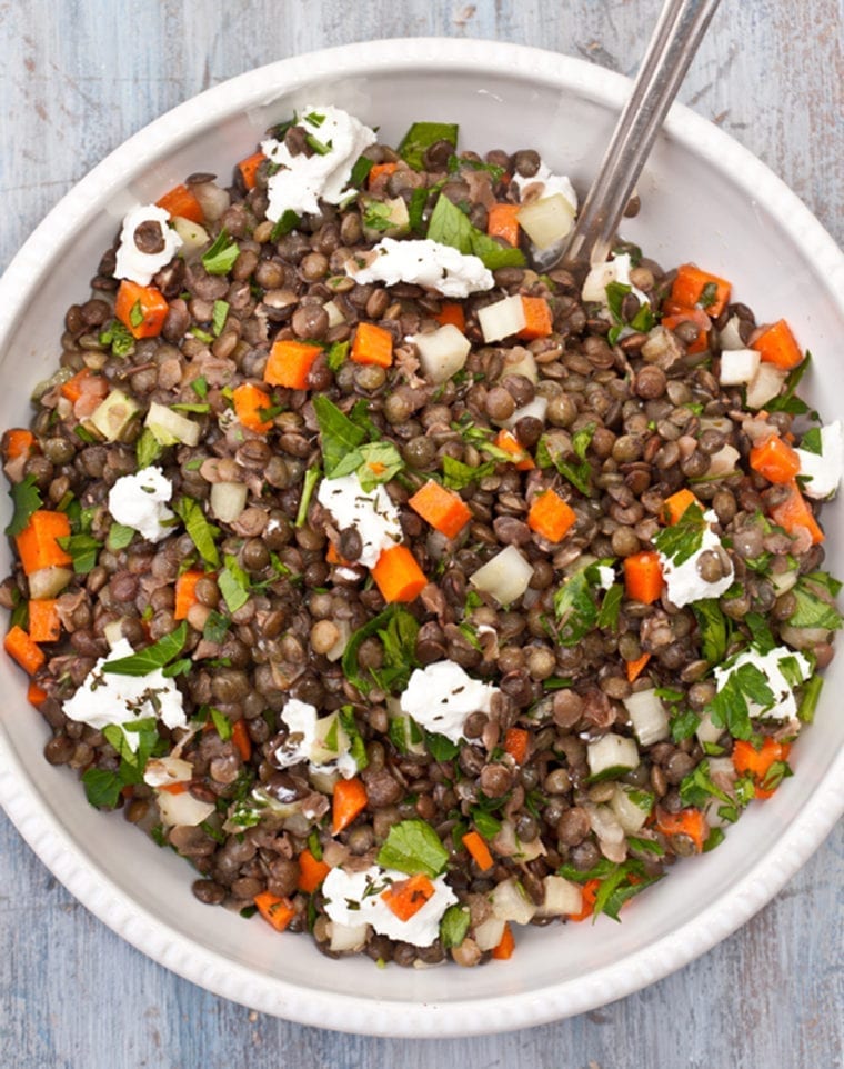 French Lentil Salad With Goat Cheese Once Upon A Chef