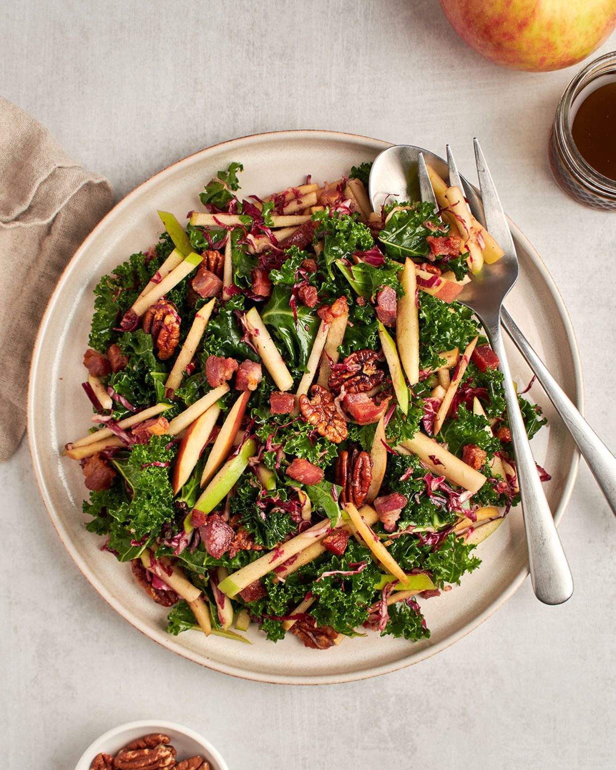 Kale, Apple and Pancetta Salad Once Upon a Chef