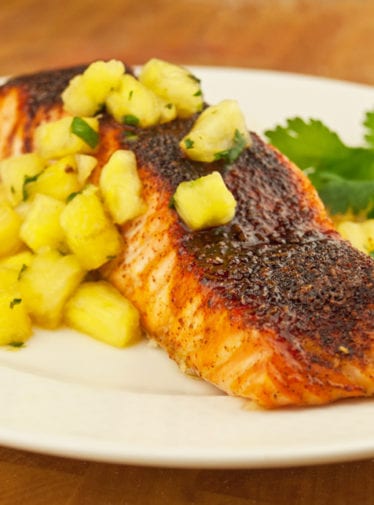 southwestern salmon pineapple salsa