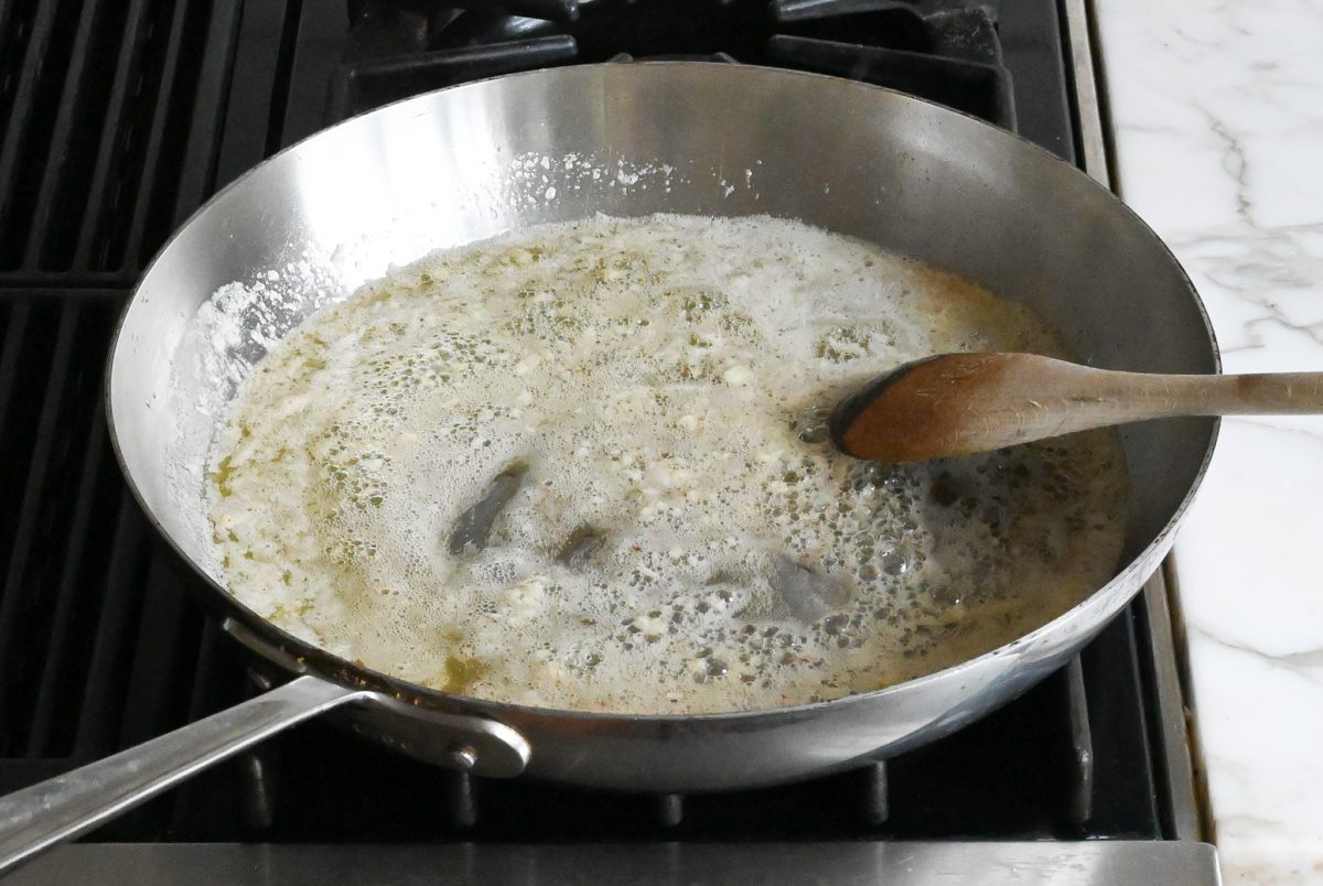 sautéing garlic