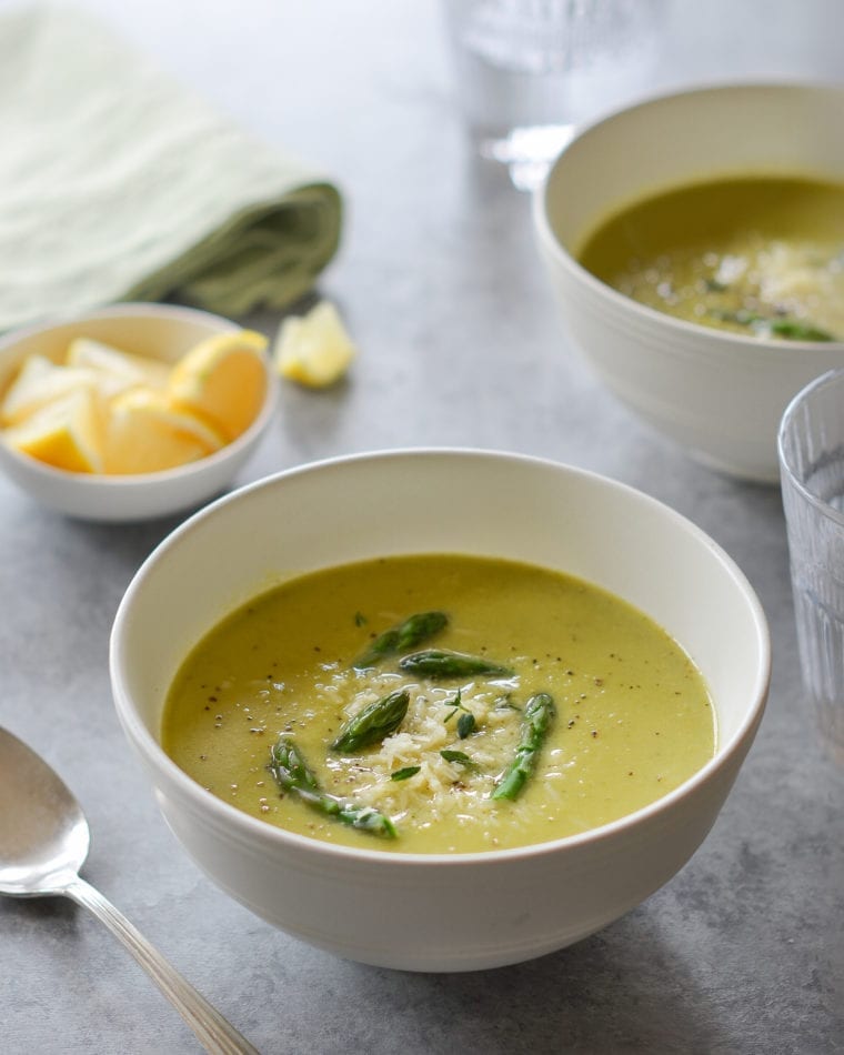 Asparagus Soup with Lemon and Parmesan