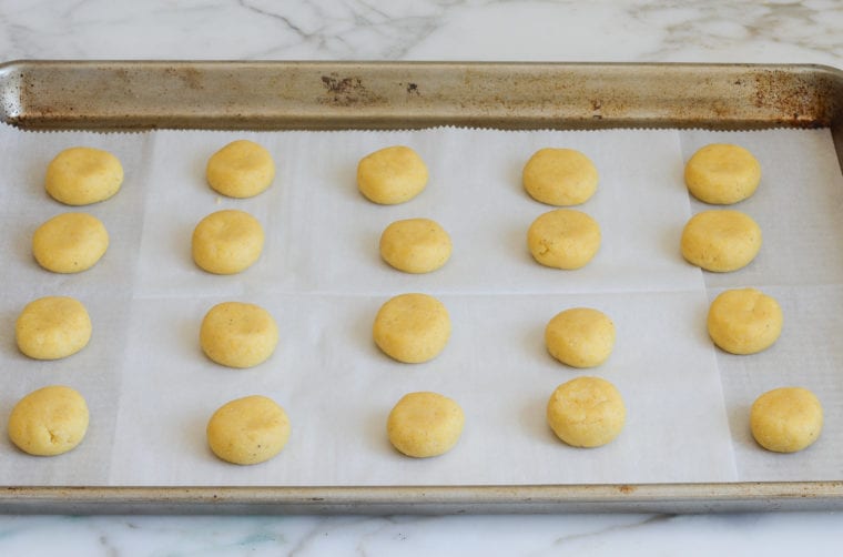 cookie dough balls flattened