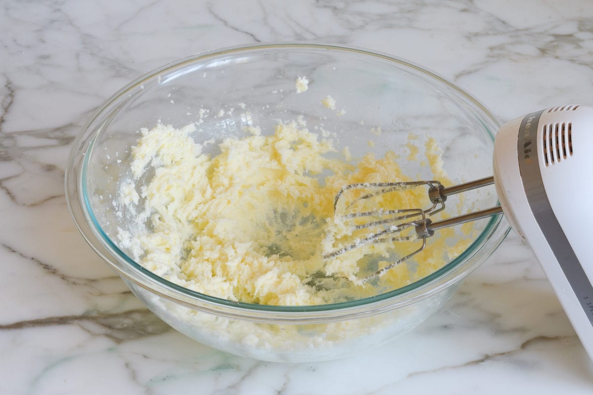 creaming butter and sugar