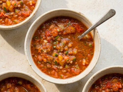 Roasted Garlic Gazpacho - Once Upon a Chef