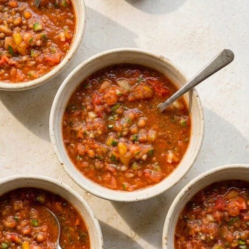 Roasted Garlic Gazpacho - Once Upon a Chef
