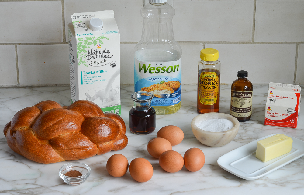 ingredients for challah french toast