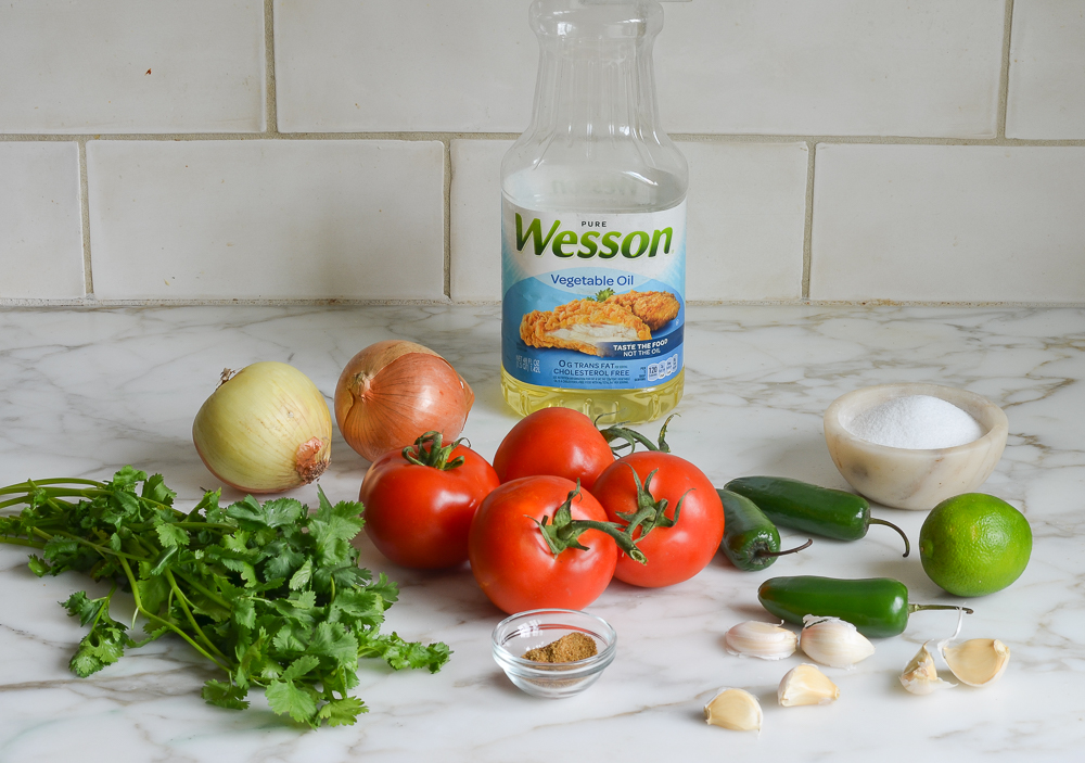 Ingredients for salsa recipe
