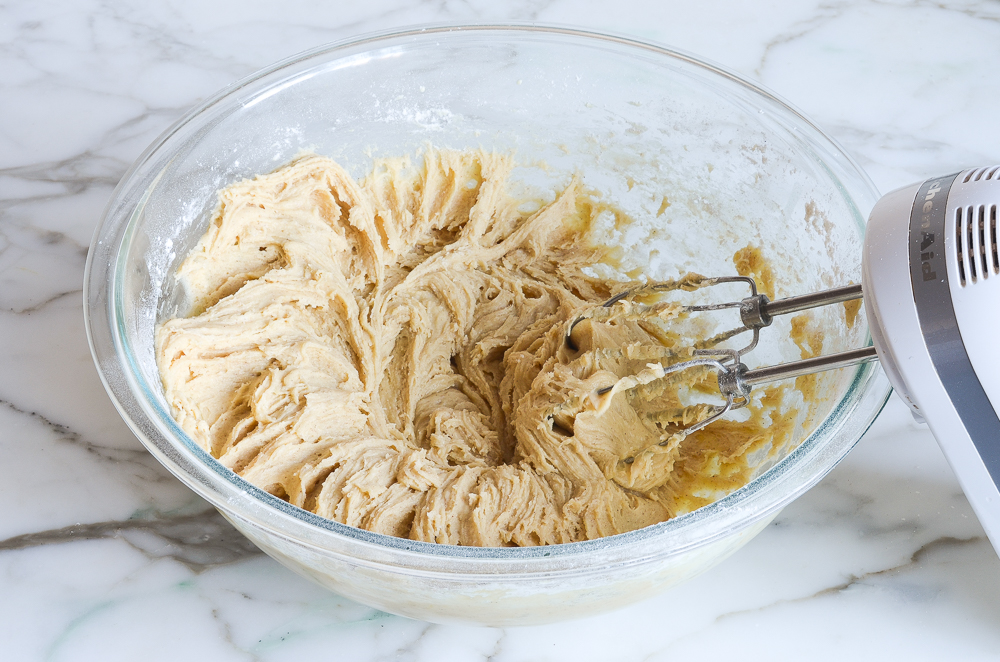 Bowl of mixed batter.