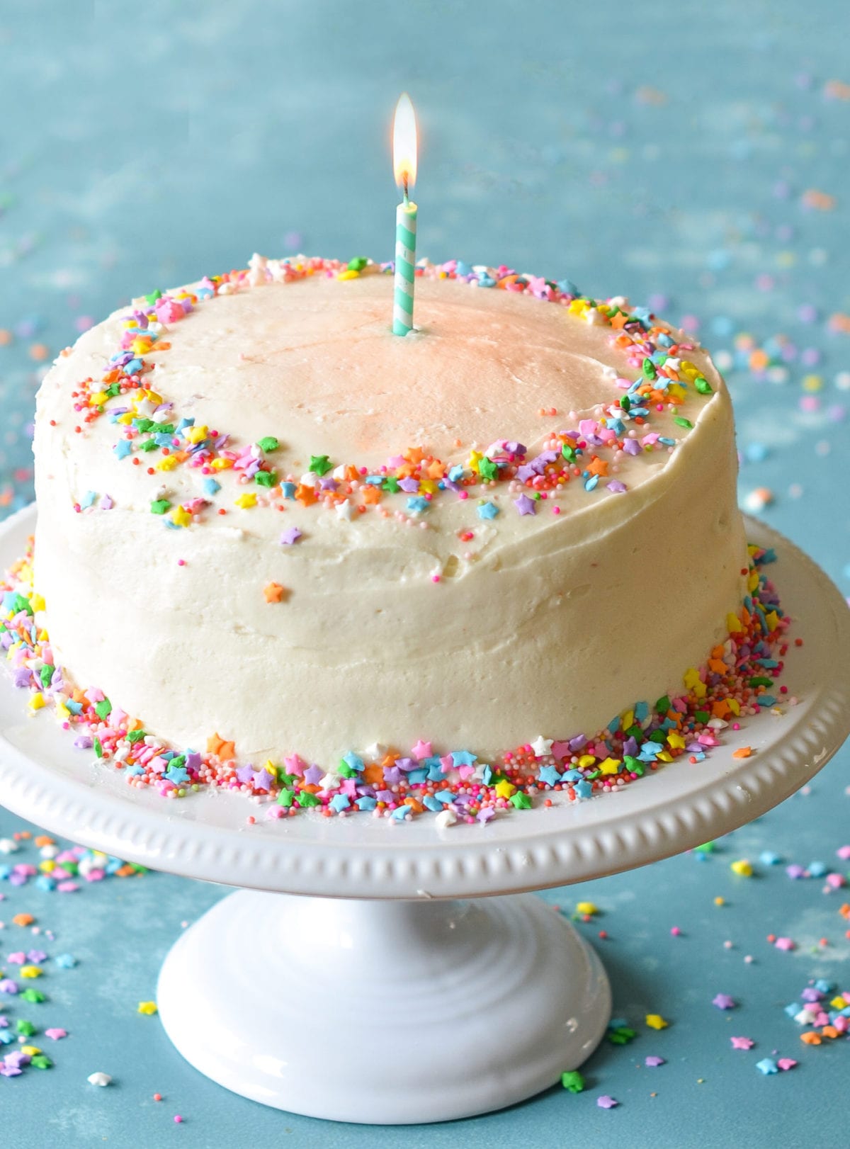 Vanilla Sheet Cake with Cream Cheese Frosting - Once Upon a Chef