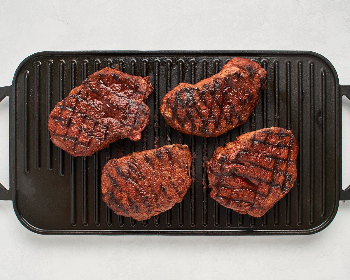 grilling beef tenderloin steaks.