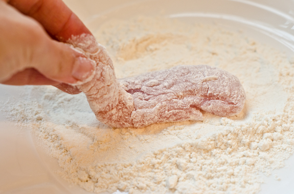dredging-in-flour