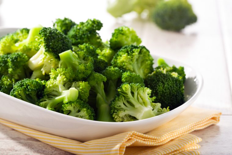 bowl of steamed broccoli