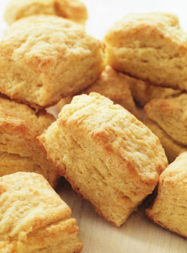 Pile of Southern-style buttermilk biscuits.