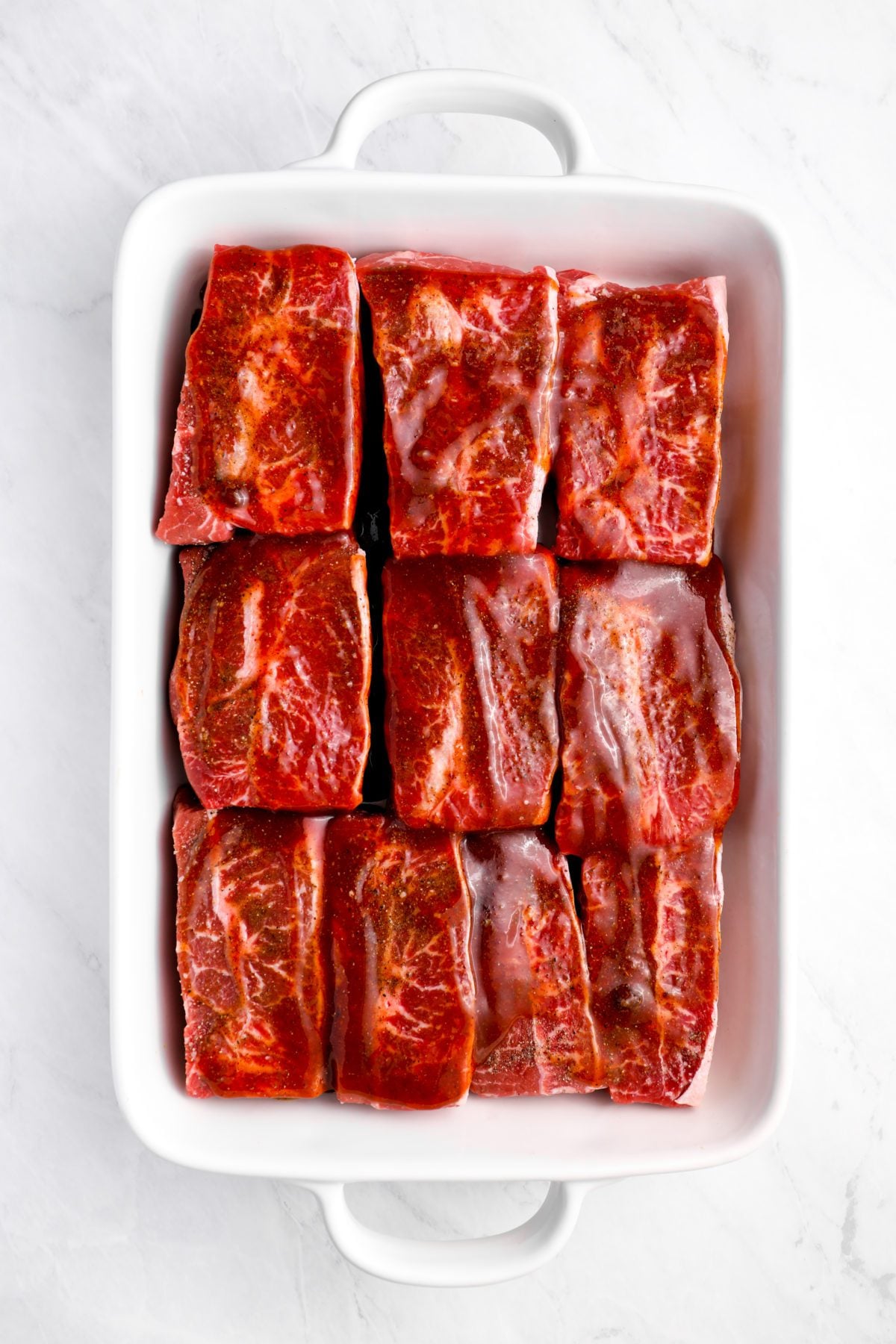 short ribs slathered with sauce