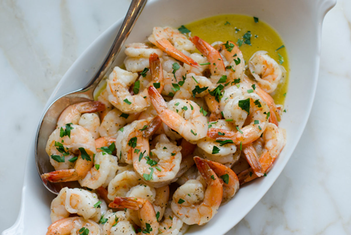 Perfect Seared Shrimp with Garlic and Herbs - The Real Recipes