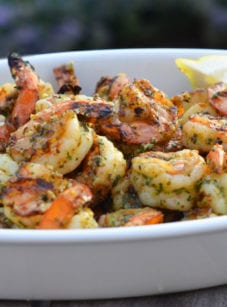 grilled pesto shrimp