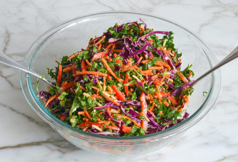 Kale Salad with Ginger Peanut Dressing Once Upon a Chef